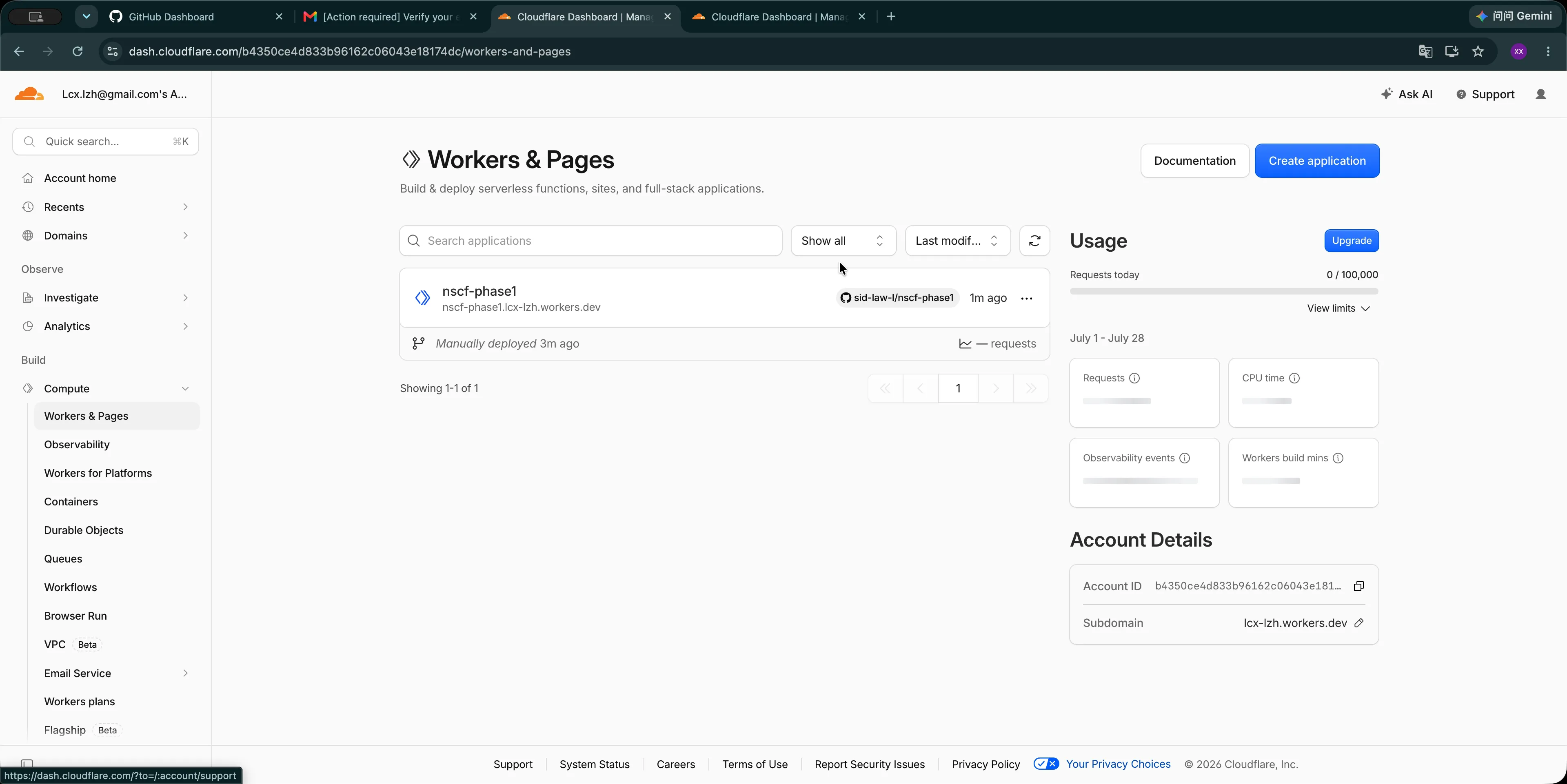 Find Nightscout under Workers and Pages